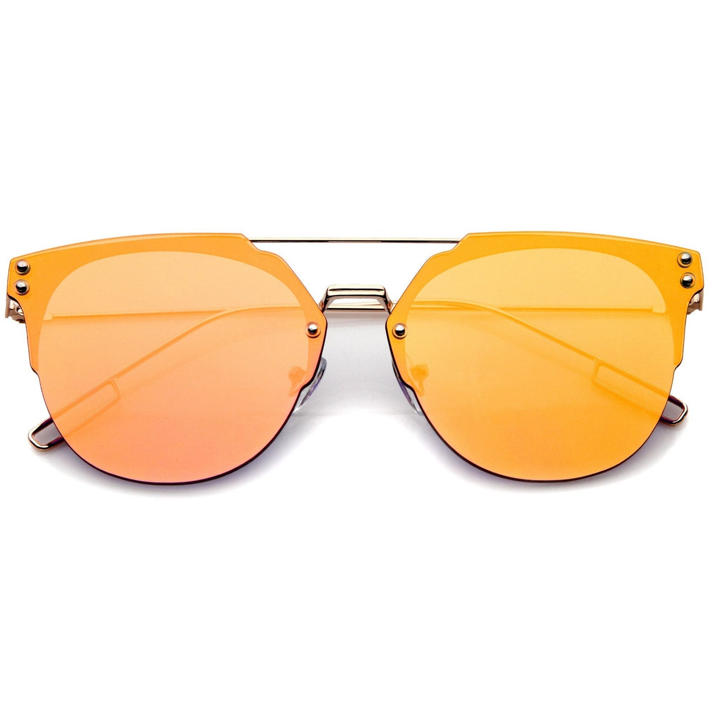 Rimless Flat Lens Color Sunglasses