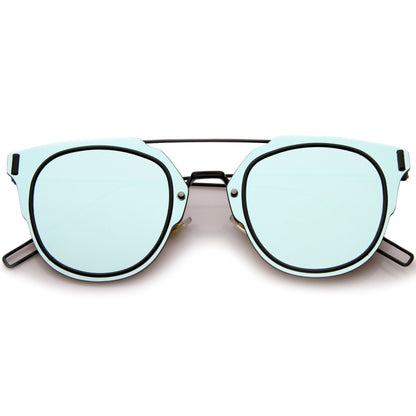 Wire Inner Rim Mirror Sunglasses