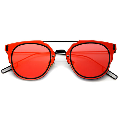 Wire Inner Rim Mirror Sunglasses