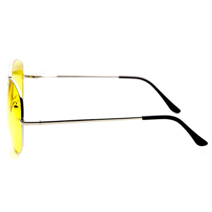 Aviator Sunglasses With Yellow Driving Lens