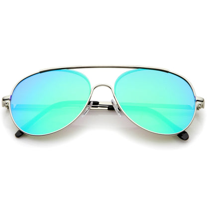 Center Focus Mirror Lens Aviator Sunglasses