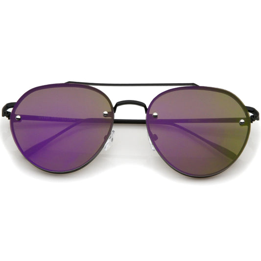 Mirrored Flat Lens Sunglasses