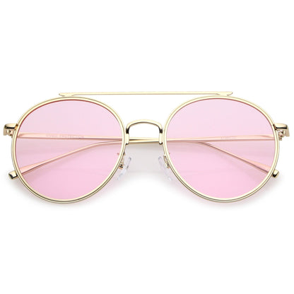 Round Color Tone Sunglasses