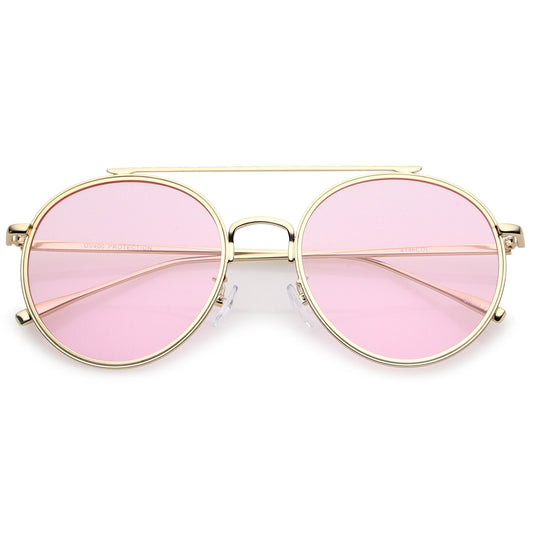 Round Color Tone Sunglasses