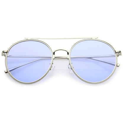Round Color Tone Sunglasses