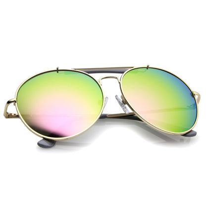 Retro Round Aviator Sunglasses