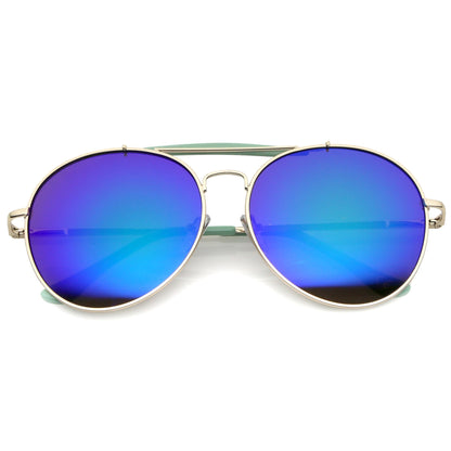 Retro Round Aviator Sunglasses