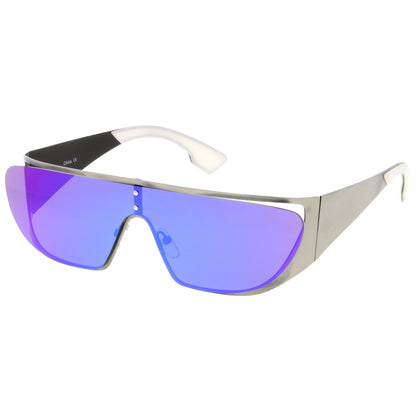 Space Cadet Metal Cutout Shield Sunglasses