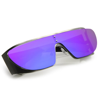 Space Cadet Metal Cutout Shield Sunglasses