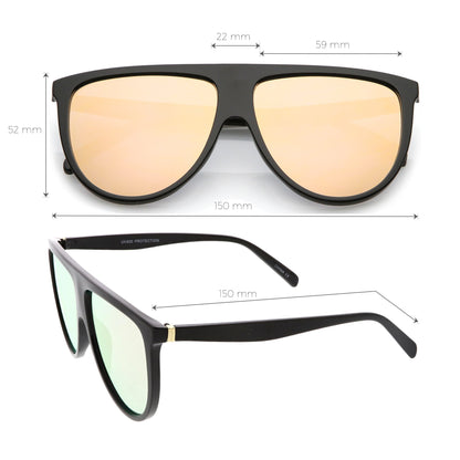 Space Trance Flat Top Mirrored Flat Lens Sunglasses