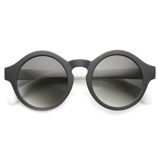 Retro Mirrored Lens Round Sunglasses