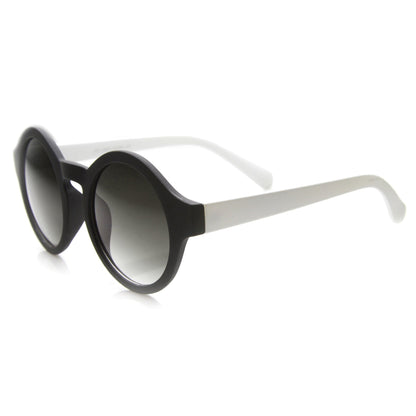 Retro Mirrored Lens Round Sunglasses