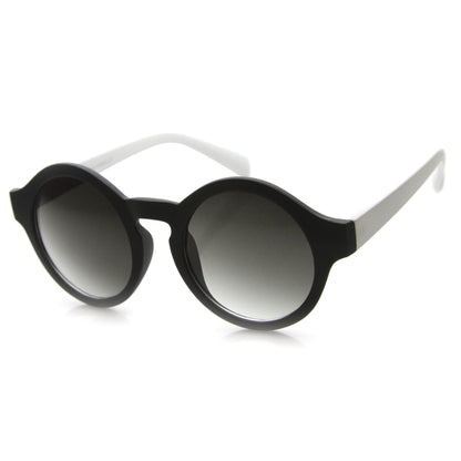 Retro Mirrored Lens Round Sunglasses