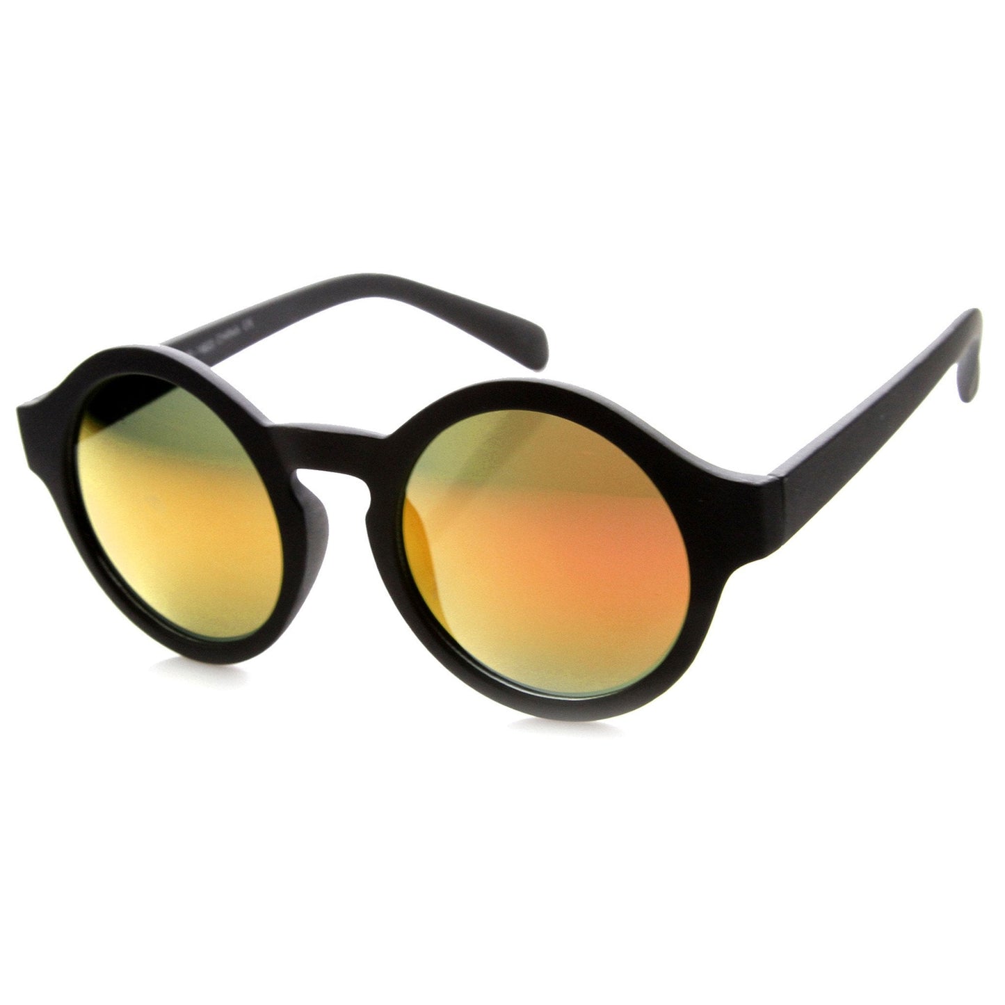 Retro Mirrored Lens Round Sunglasses
