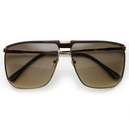 Thin Flat Aviator Sunglasses