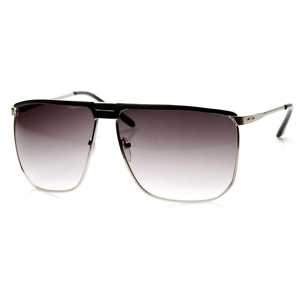 Thin Flat Aviator Sunglasses